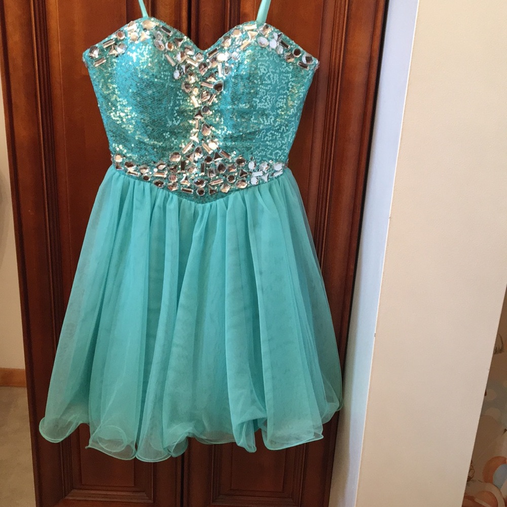 Strapless Sequin Homecoming Dress
